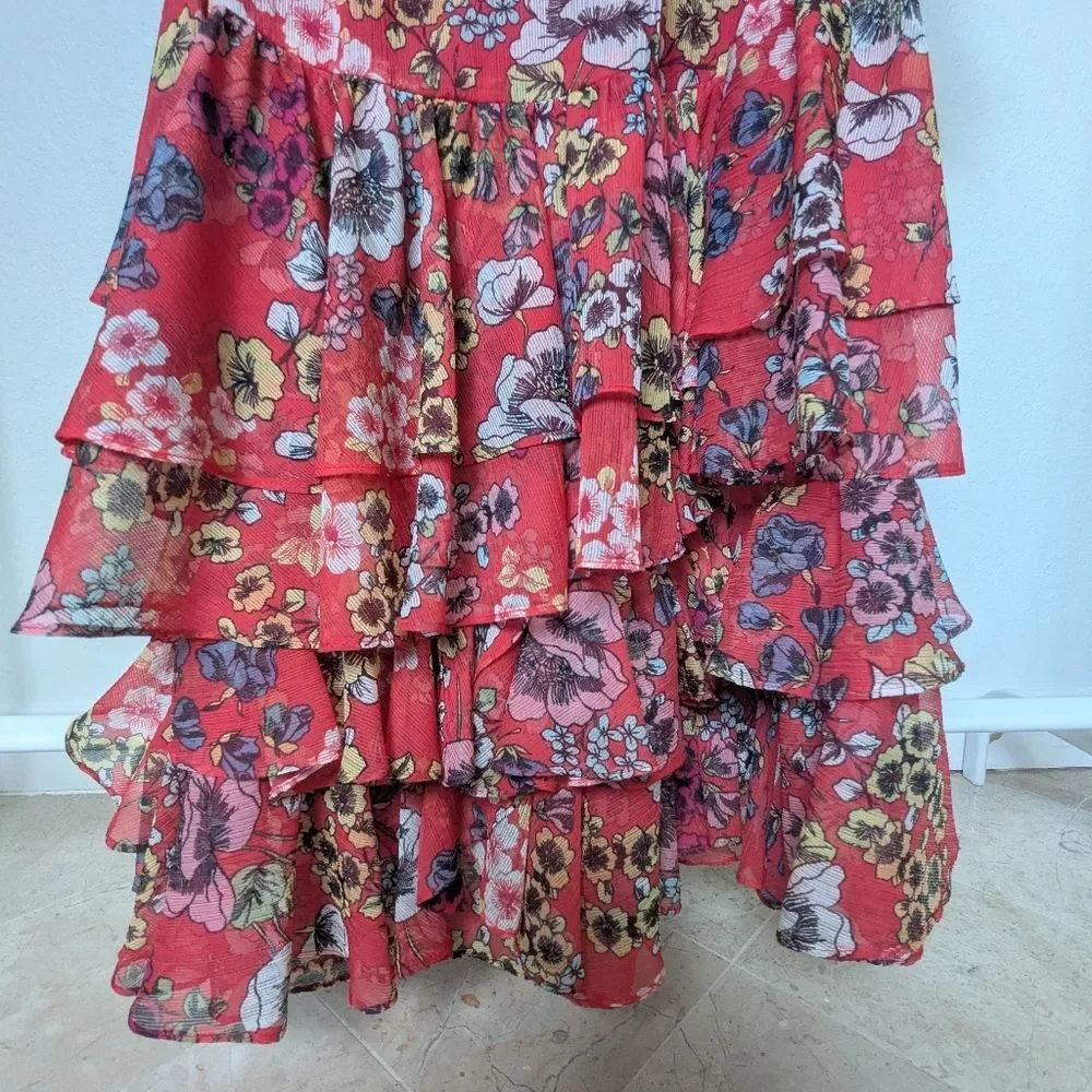 Alexis Solace Dress Eden Floral Red XS